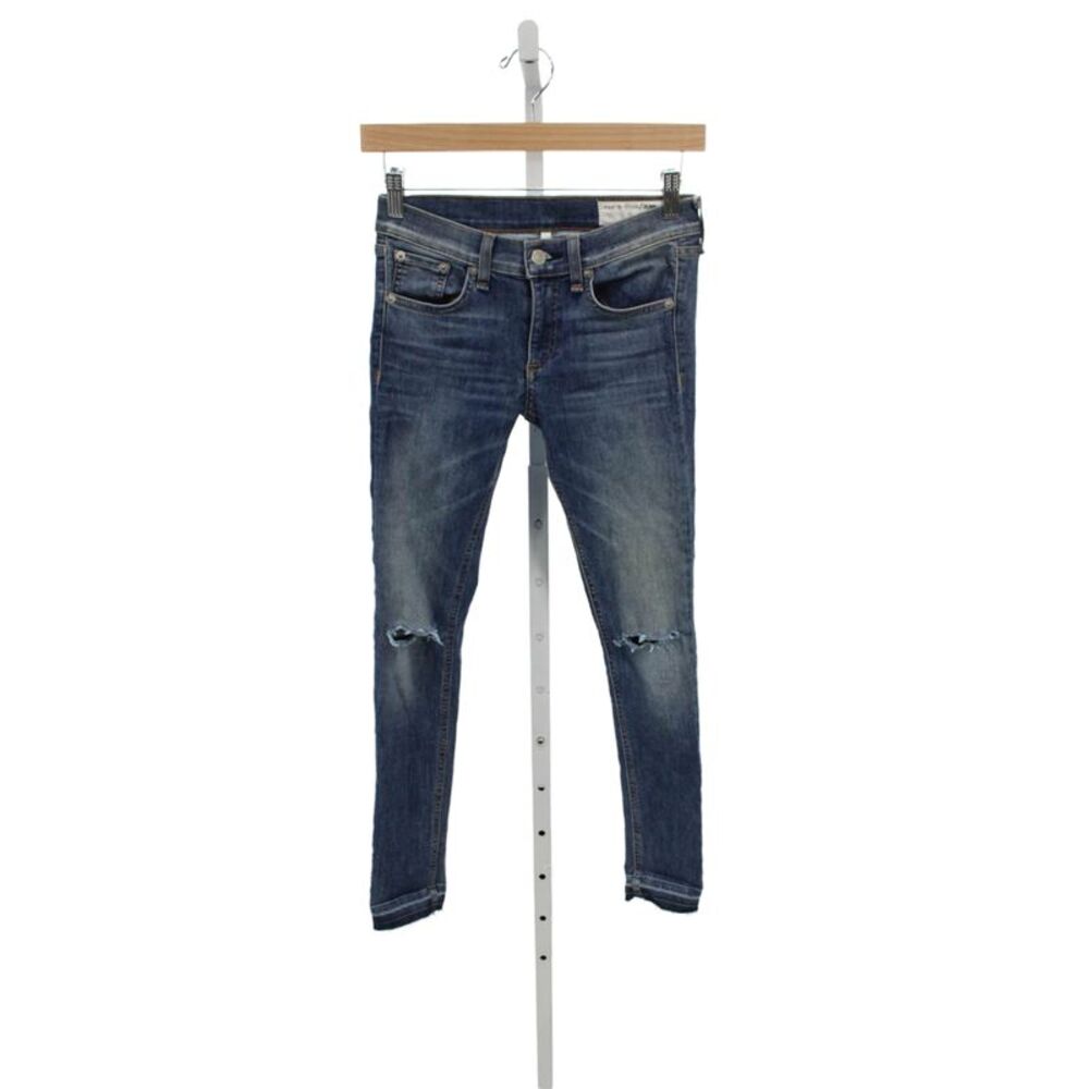 Rag & Bone Jean Women Skinny Jeans Blue Cotton Button Size 25